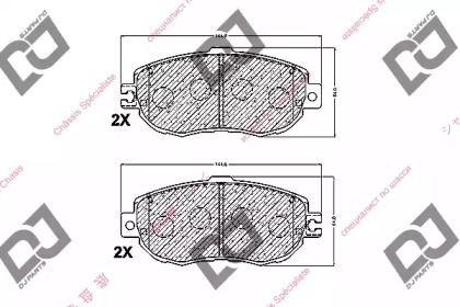 Комплект тормозных колодок DJ PARTS BP1072